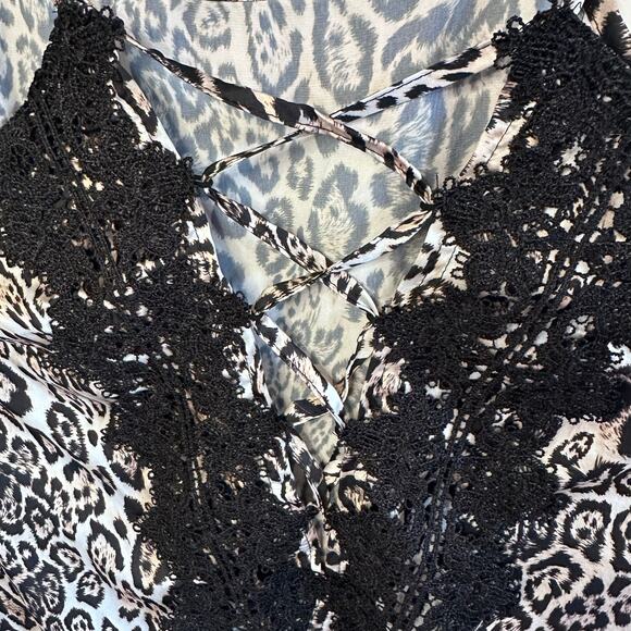 Woman leopard print lace camisole size large - Picture 3 of 6